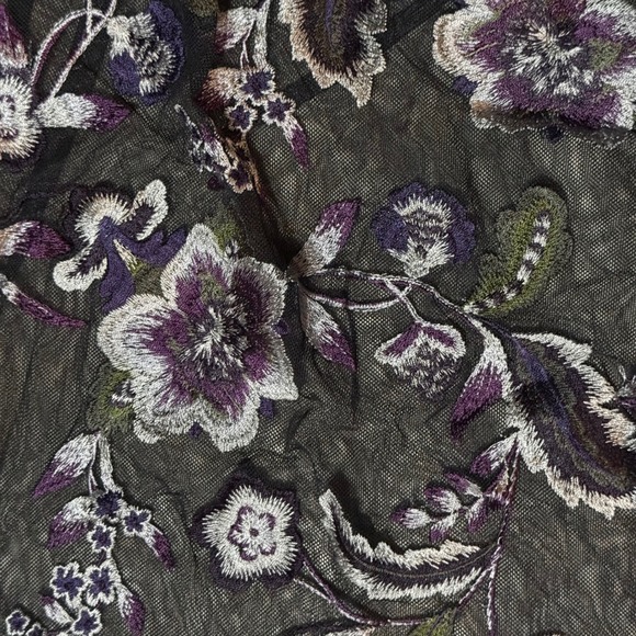 I.N.C. Embroidered Sheer Bell Sleeve Top Petite Floral Blouse‎ - Picture 6 of 6